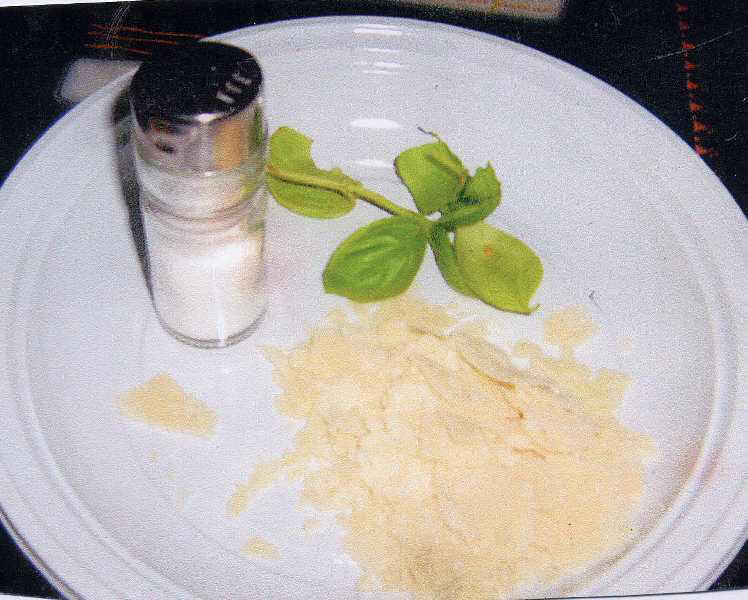 basil, salt, cheese
