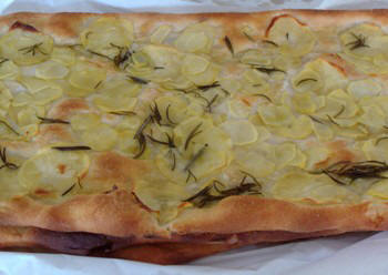 Schiacciata with potatoes and rosemary 