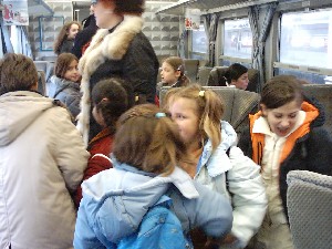 bambini in treno