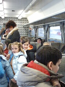 bambini in treno