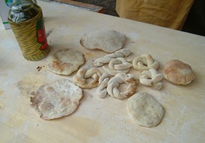 foto: il pane azzimo e le schiacciatine