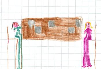 disegno: i bambini giocano con il memory multilingue