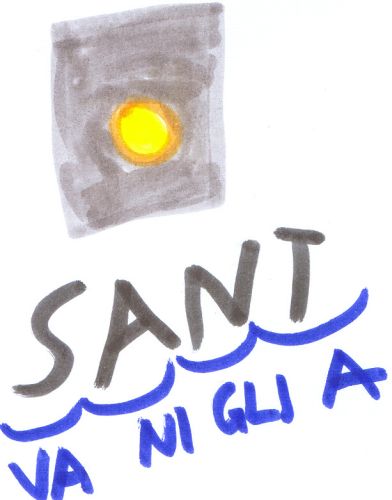 disegno della vaniglia con scrittura spontanea