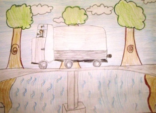 Disegno nonno camionista