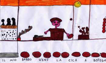 disegno del lavoro del babbo