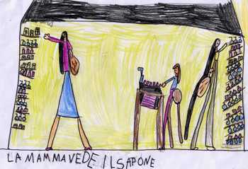 disegno del lavoro della mamma