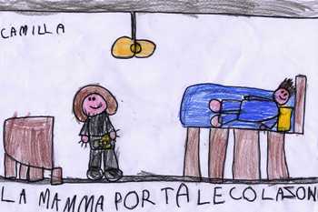 disegno del lavoro della mamma