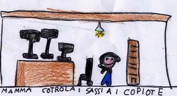 disegno del lavoro della mamma