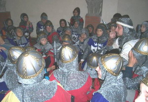 cavalieri nella sala del trono