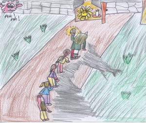 disegno bambini alla ricerca della strega