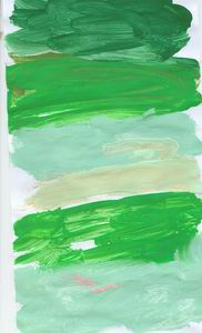 I bambini scoprono con la pittura  il colore verde