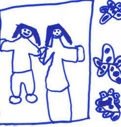 disegno di due bambine