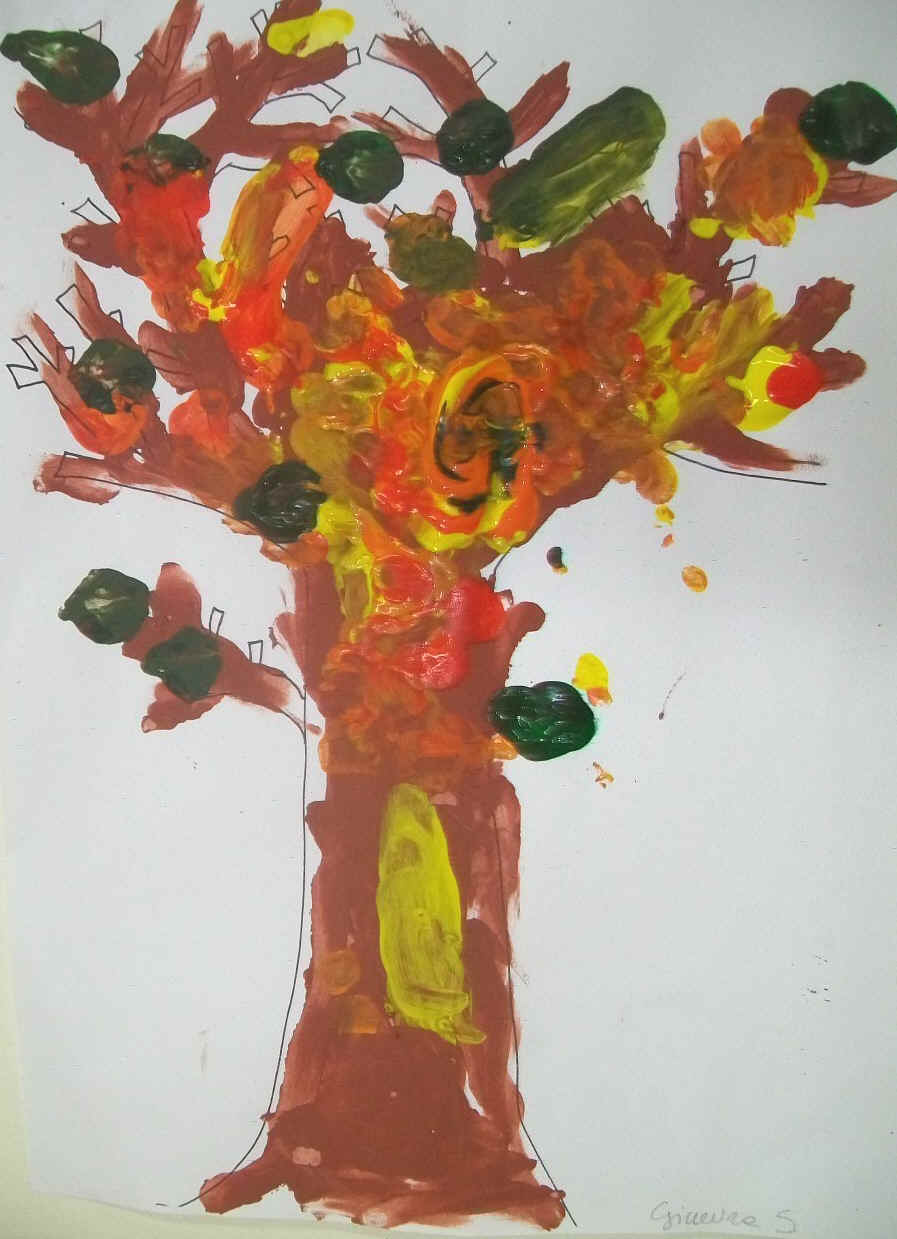 disegno dell'albero dipinto