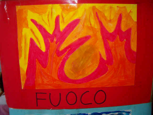 simbolo disegnato dai bambini del fuoco