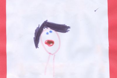disegno di un bambino con la faccia triste