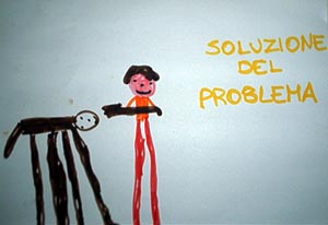 disegno dei bambini della soluzione al problema