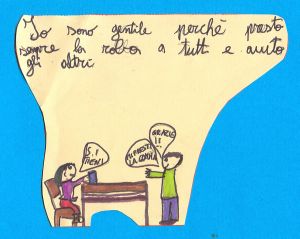 disegno e verbalizzazione scritta dei bambini