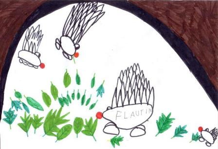 disegno: ricci nella tana