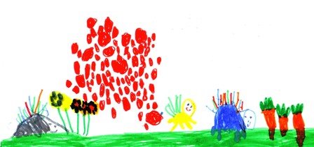disegno ricci in cerca di provviste