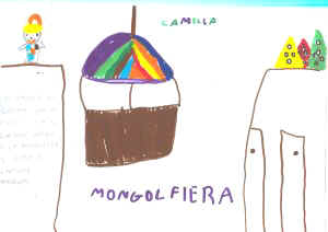 disegno personale dell'idea della mongolfiera