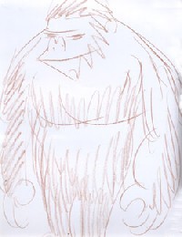 gorilla disegnato da Daniele Nannini