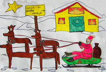 disegno della casa di babbo Natale
