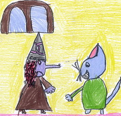 disegno incontro strega e gatto