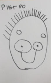 disegni dei bambini con soggetto ad occhi aperti