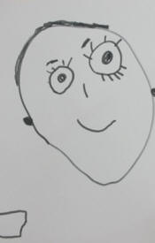 disegni dei bambini con soggetto ad occhi aperti