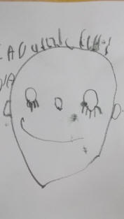 disegni dei bambini con soggetto ad occhi chiusi