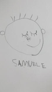 disegni dei bambini con soggetto ad occhi chiusi