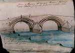 vecchio schizzo del ponte di Rignano