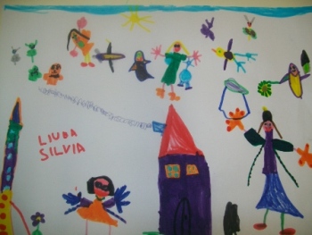 disegno della storia di Liuba e Silvia