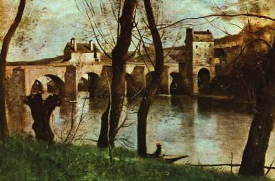 Quadro "Il ponte di Mantes", Corot
