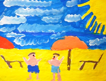 "La nostra estate" pittura a tempera 